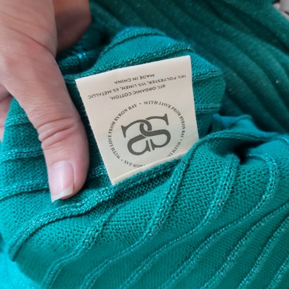 Spell mercury ribbed knit metallic emerald maxi dress - Picture 9 of 10